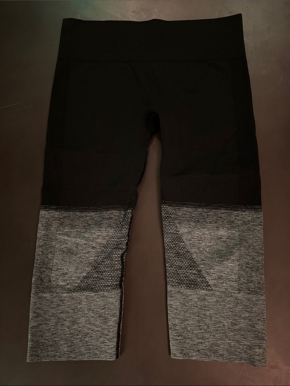 lululemon athletica Black and Gray Colorblock Leggings